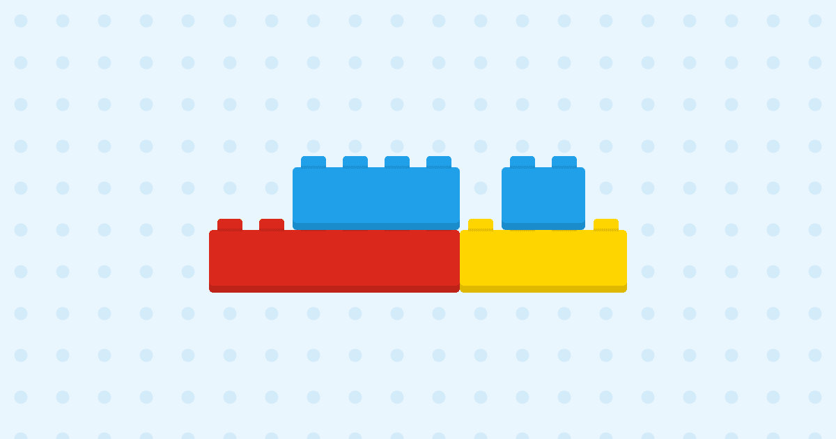 Illustratie van gestapelde LEGO-stenen