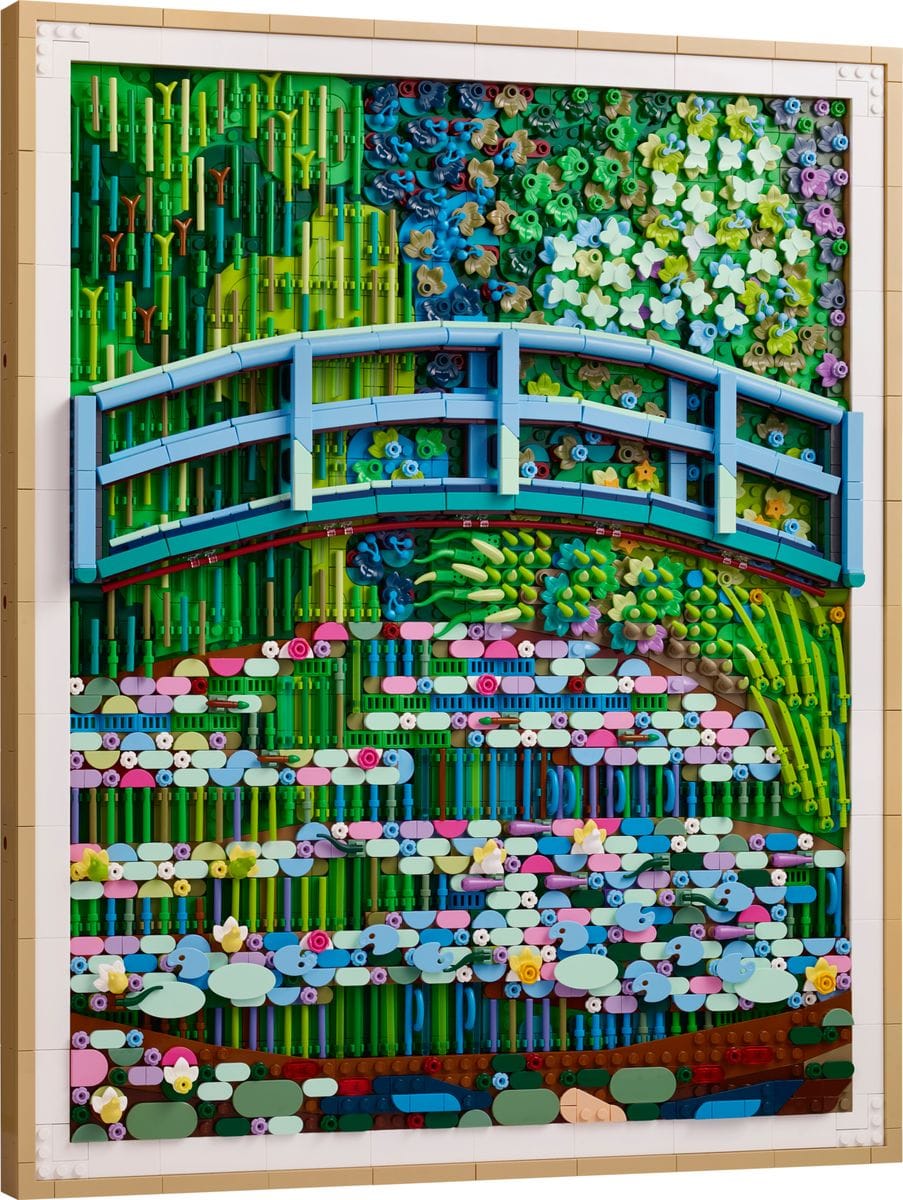 LEGO Art 31220 Claude Monet: Brug over een vijver met waterlelies, productfoto van het kunstwerk