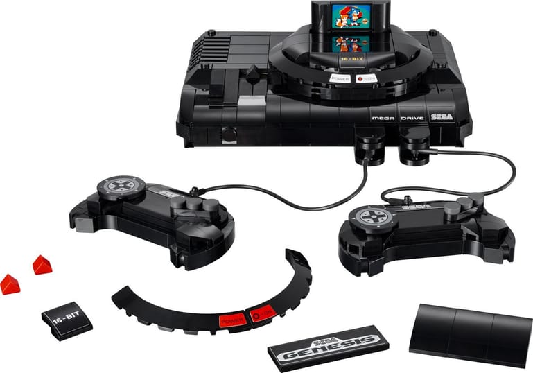 LEGO 40926 SEGA Mega Drive console met twee controllers en cartridge