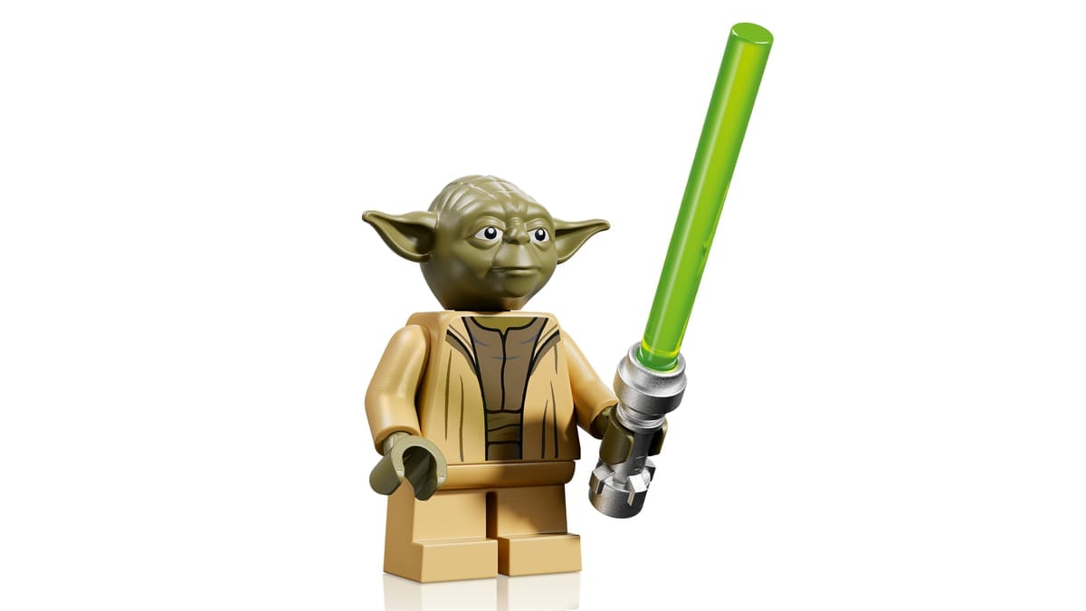 LEGO Star Wars Yoda buste 75438, detail van het gebouwde model