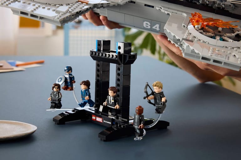 LEGO Marvel Helicarrier 76354, close-up van een turbine
