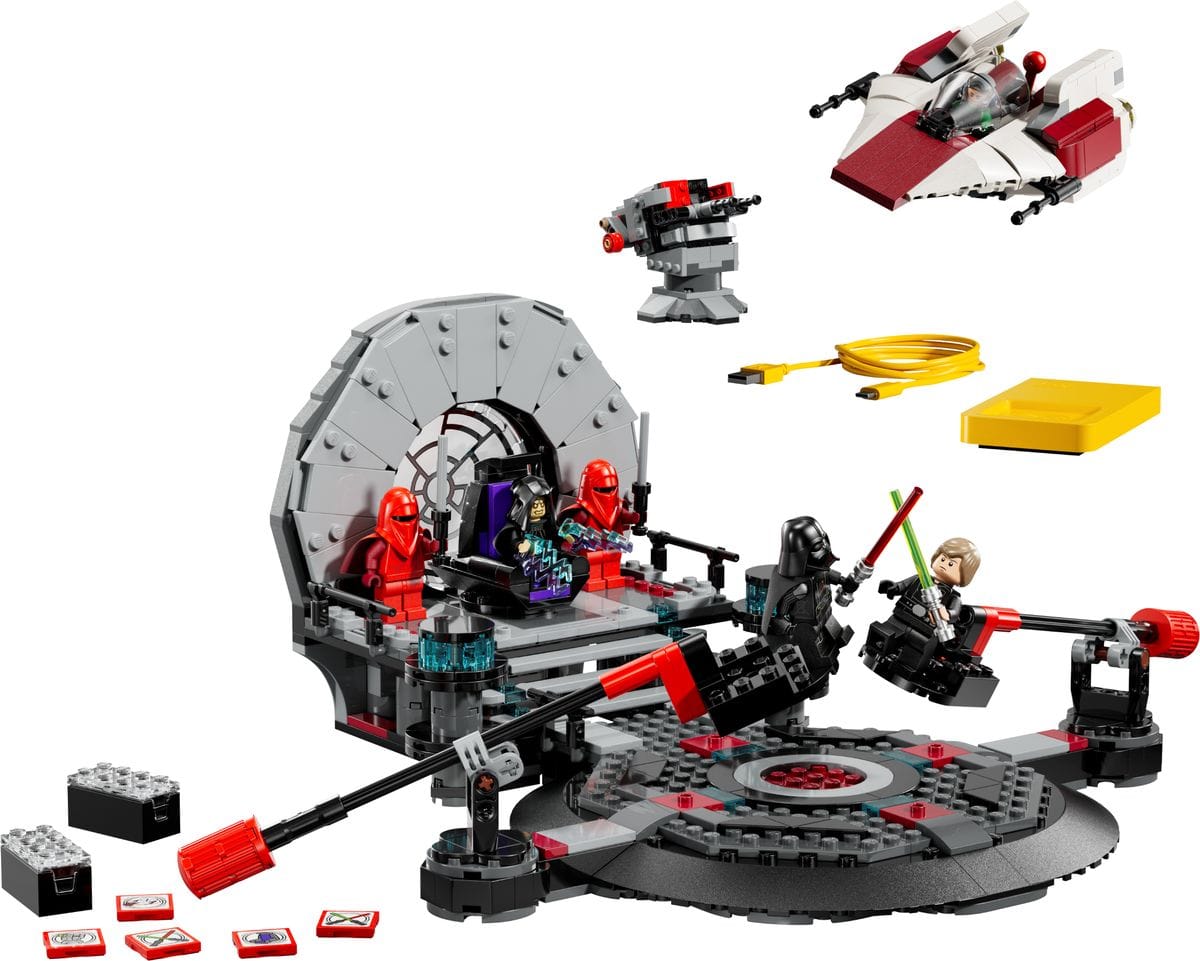 LEGO Star Wars SMART Play 75427 Troonzaalduel en A-wing, productfoto van de set