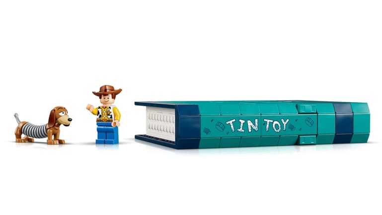 LEGO Disney Toy Story Slinky Hond boekensteunen 43301, detail van Slinky Dog