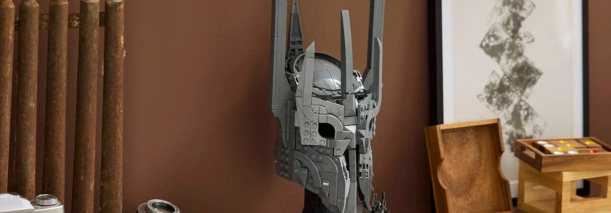 lego lord of the rings sauron helmet set
